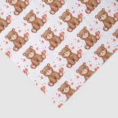 Papier Mousseline Aquarelle Ours Saint Valentin (Détail)