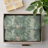 Papier Mousseline Aquarelle Pagode asiatique dans paysage verdoyant  (Cadeau)