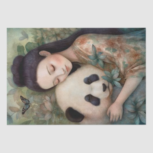 Papier Mousseline Aquarelle Panda Bear (Recto)