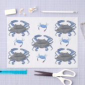 Papier Mousseline Aquarelle Papier Tissu Crabes Bleus (Artisanat)