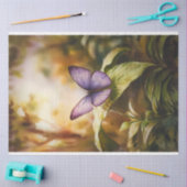 Papier Mousseline Aquarelle Papillon pourpre Coucher de soleil (Artisanat)