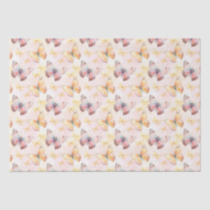 Papier Mousseline Aquarelle Papillon Whimsy