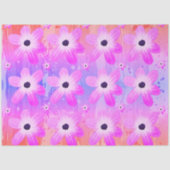 Papier Mousseline Aquarelle Pastel Jolie Fleurs Roses (Recto)