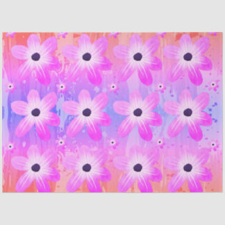 Papier Mousseline Aquarelle Pastel Jolie Fleurs Roses