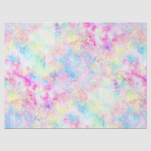 Papier Mousseline Aquarelle Pastel Rainbow Tie Dye
