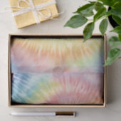 Papier Mousseline Aquarelle Pastel Rainbow Tie Dye (Cadeau)