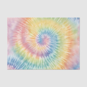 Papier Mousseline Aquarelle Pastel Rainbow Tie Dye