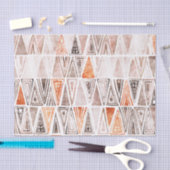 Papier Mousseline Aquarelle Pastel Terracotta Triangles Tribales (Artisanat)