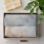 Papier Mousseline Aquarelle pastel vert pêche retro portrait femme (Cadeau)