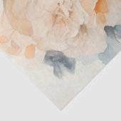 Papier Mousseline Aquarelle pastel vert pêche retro portrait femme (Détail)