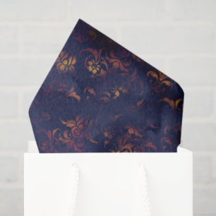 Papier Mousseline Aquarelle Patina Patina Damask Patte