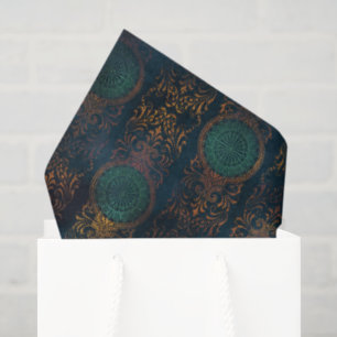 Papier Mousseline Aquarelle Patina Patina Damask Patte