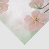 Papier Mousseline Aquarelle Peach rose Fleur Floral Découpage (Détail)