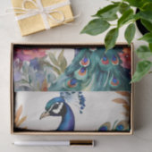 Papier Mousseline Aquarelle Peacock Art Floral (Cadeau)