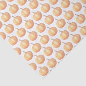 Papier Mousseline Aquarelle peinte à la main Citrouille orange (Détail)