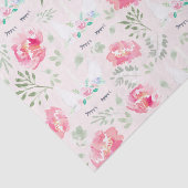 Papier Mousseline Aquarelle Peonie Unicorn en rose (Détail)