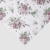 Papier Mousseline Aquarelle Peonies roses et verdure (Détail)