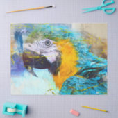 Papier Mousseline Aquarelle Perroquet Découpage mur (Artisanat)