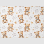 Papier Mousseline Aquarelle Petite mignonne Étoile Ours Pépinière Dé (Recto)