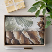 Papier Mousseline Aquarelle Pinecones, Branches Arbres Nature Collag (Cadeau)