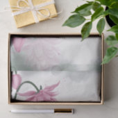 Papier Mousseline Aquarelle Pink Flower Floral Decoupage (Cadeau)