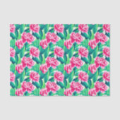 Papier Mousseline Aquarelle Pink Peonis Imprimer (Recto)