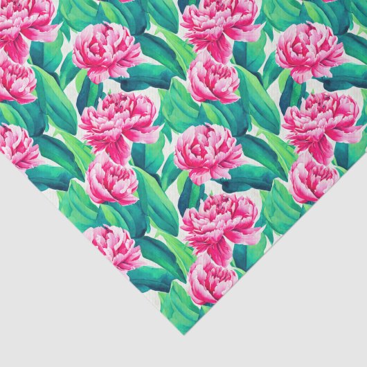 Papier Mousseline Aquarelle Pink Peonis Imprimer (Détail)