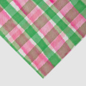 Papier Mousseline Aquarelle Plaid Main-Drake Moderne Rustique Preppy (Détail)