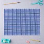 Papier Mousseline Aquarelle Plaid Main-Drake Moderne Rustique Preppy (Artisanat)