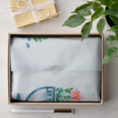 Papier Mousseline Aquarelle Plantes succulents dans les pots (Cadeau)