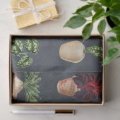 Papier Mousseline Aquarelle Pointe Plante Terracotta Pots Rustique (Cadeau)