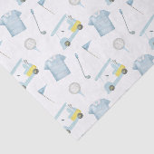 Papier Mousseline Aquarelle Preppy bleu Golf Polo Chemise (Détail)