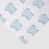 Papier Mousseline Aquarelle Preppy Blue Monogram Golf Polo Shirt (Détail)