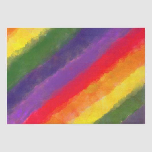 Papier Mousseline Aquarelle Rainbow personnalisée (Recto)