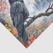 Papier Mousseline Aquarelle Raven d'automne (Détail)