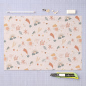 Papier Mousseline Aquarelle Retro Boho Arc-en-ciel neutre (Artisanat)