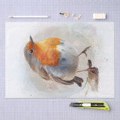 Papier Mousseline Aquarelle Robin Bird (Artisanat)