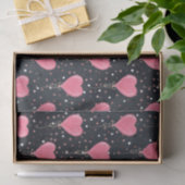 Papier Mousseline Aquarelle romantique Coeurs roses Ballons Confetti (Cadeau)