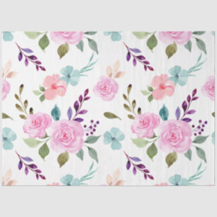 Papier Mousseline Aquarelle rose