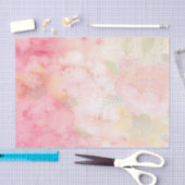 Papier Mousseline Aquarelle rose Arrière - plan floral (Artisanat)