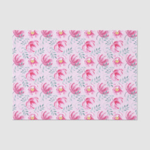 Papier Mousseline Aquarelle rose bébé Rose anglais