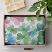 Papier Mousseline Aquarelle rose bleu Shamrock (Cadeau)