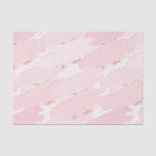 Papier Mousseline Aquarelle rose brosse avec huile or Rose