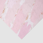 Papier Mousseline Aquarelle rose brosse avec huile or Rose (Détail)