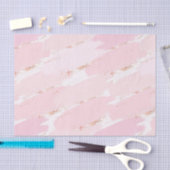 Papier Mousseline Aquarelle rose brosse avec huile or Rose (Artisanat)