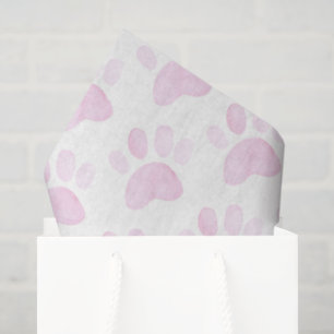 Papier Mousseline Aquarelle rose Empreinte de patte NOM D'Art Douce