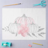 Papier Mousseline Aquarelle rose et argent Citrouille série 12 (Artisanat)