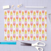 Papier Mousseline Aquarelle rose et rouge Popsicles (Artisanat)