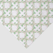 Papier Mousseline Aquarelle rose et vert Papillon Vaches Garland (Détail)