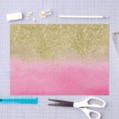 Papier Mousseline Aquarelle rose Faux Parties scintillant or Mini Co (Artisanat)